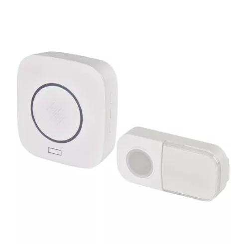 Vezeték nélküli csengő, 230 V AC, 150 m hatótáv, 90 dB, 36 dallam, fehér                              P5737
