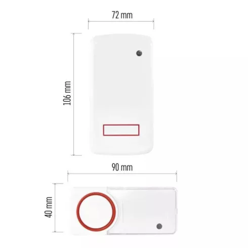 Vezeték nélküli kinetic csengő 150m 230V, 2 vevőegységgel                                             P5750.2R