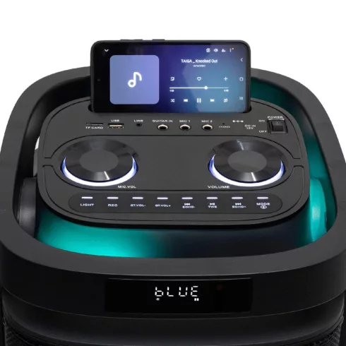 Party hangdoboz, 160W, beépített akku, LED fény, Bluetooth, USB/microSD, 2-utas, távirányítóval, HSO  PAR2400BT