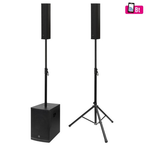 SAL sztereó oszlopsugárzó hangrendszer, 800W, Bluetooth TWS, 9db hangsugárzó, állvány, DSP, HSO       PAS12W243S