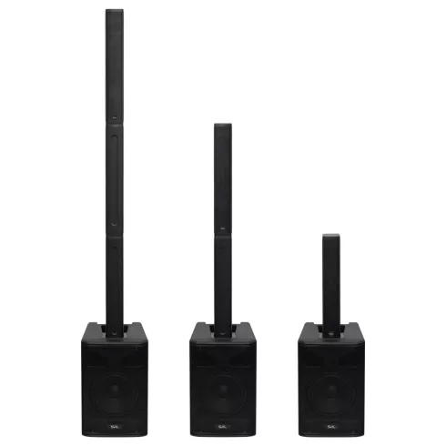 Oszlopsugárzó hangrendszer, professzionális, 20cm mélysugárzó, 4x2'' satellit hangszóró, állvány, Bl  PAS8W42S