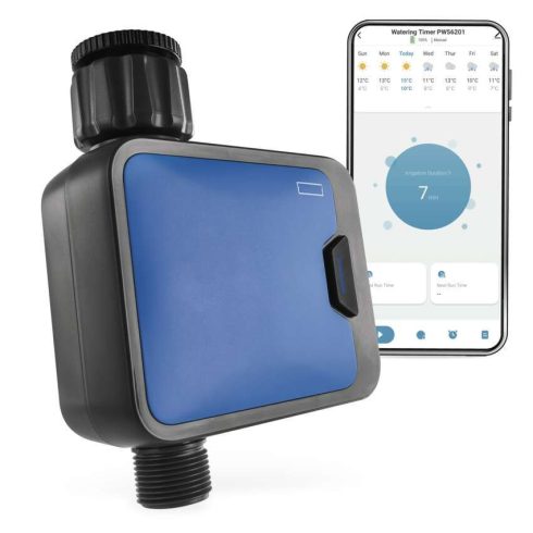 GoSmart öntözőóra, 1 kimenet, Bluetooth, 3/4''-1'', 35 l/perc, 0,5-8 bar, korlátlan ciklus, 4xAA, IP  PW56201