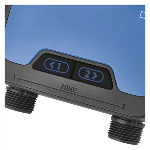 GoSmart öntözőóra, 2 kimenet, Bluetooth, 3/4''-1'', 35 l/perc, 0,5-8 bar, korlátlan ciklus, 4xAA, IP  PW56202