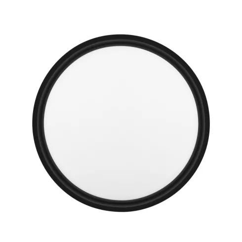 LED-es fali/mennyezeti lámpa, kör, 18 W, 3 színhőm, 3 fényerő, fekete, HSO                            RCC1823B