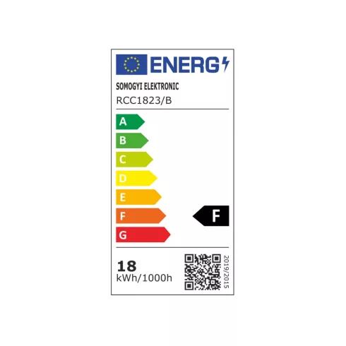 LED-es fali/mennyezeti lámpa, kör, 18 W, 3 színhőm, 3 fényerő, fekete, HSO                            RCC1823B