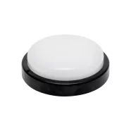   LED-es fali/mennyezeti lámpa, kör alakú, fekete, 18W, 4000K, 1200lm, IP54, kül-és beltéri, F, HSO     RCC18LEDBK