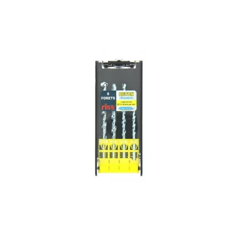 RISS Fúrószár készlet betonhoz 8db-os, normál befogású gépekhez, átmérők: 3+4+5+6+7+8+9+10mm          RISC008