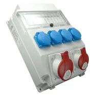   Elosztótábla, 11 modul férőhely, 2 x 400V 32A  5p. alj, 4 x 250V 16A alj, IP54                        ROS11X-22
