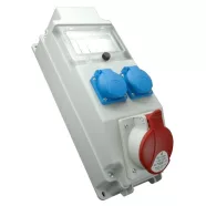   Elosztótábla, 5 modul férőhely, 1 x 400V 16A  5p. alj, 2 x 250V 16A alj, IP 54                        ROS5X-12