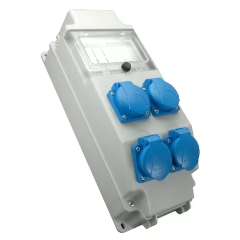 Elosztótábla, 5 modul férőhely, 4 x 250V 16A alj, IP54                                                ROS5X-16