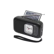   Napelemes hibrid rádió, multimédia lejátszó, 3 sávos, BT/USB/SD/CLOCK/LAMP, cserélhető akku, HSO      RPH3