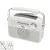 Napelemes hibrid rádió, akkumulátor vagy elem, BT-FM-AM-SW, AC-DC-SOLAR, USB, microSD, fehér, HSO     RPR9