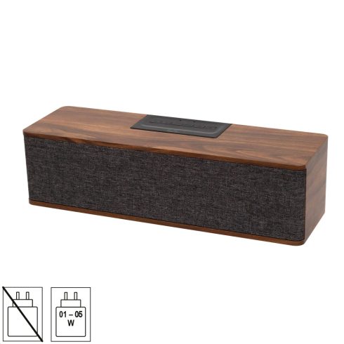 Retro hangszóró, stereo, fa, 2x5W, akkumulátor, FM rádió, Bluetooth, HSO                              RRT7