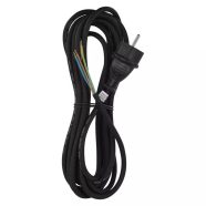   Hálózati vezeték 3x1mm2 5m fekete gumi, VTG3105                                                       S03150