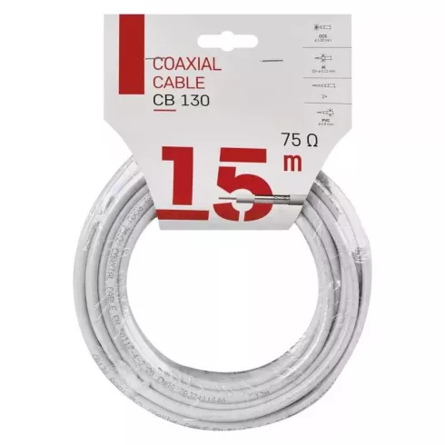 Koax kábel 15m 75Ohm CB130                                                                            S5375