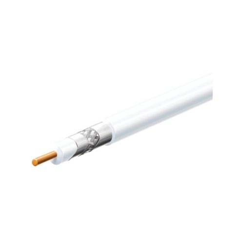 Koax kábel 75 Ohm, háromszor árnyékolt, 305m/dob, fehér, RG6 SS6TSV/WH, HSO                           S6TSV/WH