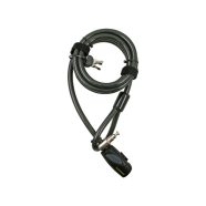   STANLEY biciklizár, 3 kulcsos, kábeles (acélmag gumiborítással), 2400mm hosszúság, 12mm átmérő, HSO   S741-163