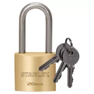   STANLEY tömör sárgaréz lakat, 20 mm, 3 kulcsos (M1), dupla reteszelésű, HSO                           S742-040
