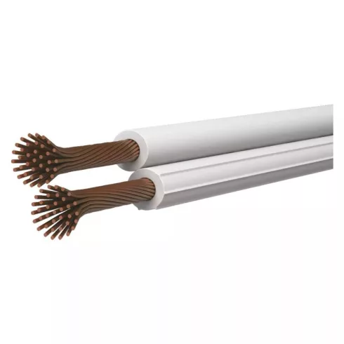 Hangfal kábel 2x0,50 fehér                                                                            S8251