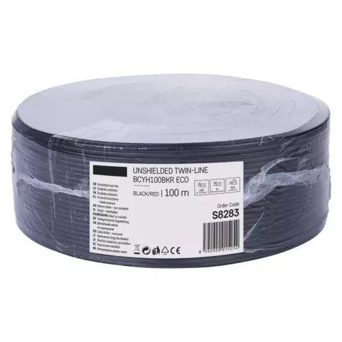 Hangfal kábel 2x1,00 fekete/piros eco                                                                 S8283