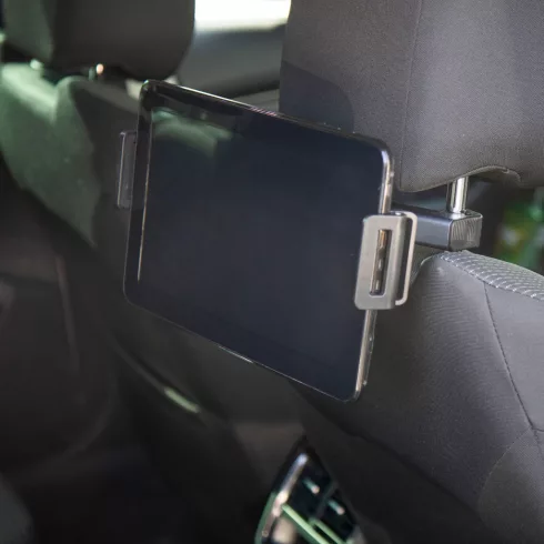 Autós mobil és táblagép tartó, 4.7-12.9'' képátlóig, hátsó utasok számára, fejtámlára szerelhető, HS  SA066