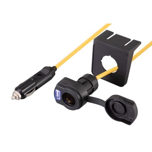 Autós töltő/hosszabbító, USB+12V, 3.6m, HSO                                                           SA144