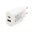 USB hálózati gyorstöltő, 20W, USB-A+USB-C aljzat, QC + PD + PPS gyorstöltés, GaN technológia, HSO     SA20PPS