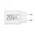 USB hálózati gyorstöltő, 20W, USB-A+USB-C aljzat, QC + PD + PPS gyorstöltés, GaN technológia, HSO     SA20PPS