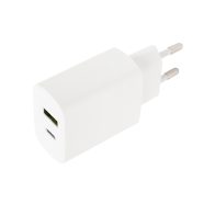   USB hálózati töltő, QC+PD, 20W, USB-A+USB-C                                                           SA20QCPD