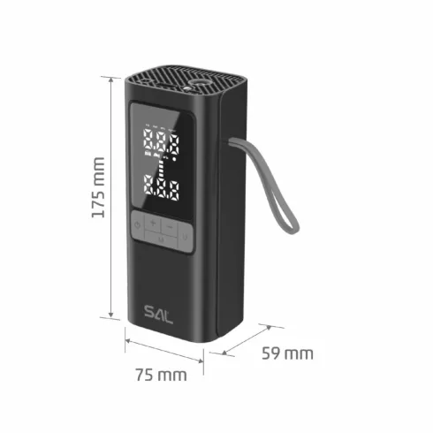 Digitális légkompresszor (3-150PSI), powerbank, LED lámpa, tölthető, tartozékok, tárolózsák, HSO      SAAP6