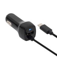  Autós USB + USB-C töltő, HSO                                                                          SAU24C