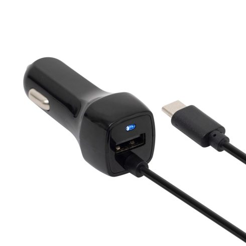 Autós USB + USB-C töltő, HSO                                                                          SAU24C