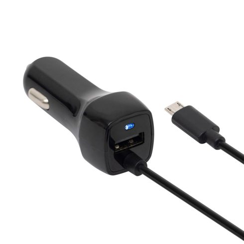 Autós USB + microUSB töltő, HSO                                                                       SAU24MU
