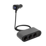   SAL autós feszültségelosztó és USB töltő, 3.4A, max.80W, Voltmérő, autó-akku állapot, 12/24V, HSO     SAU80W