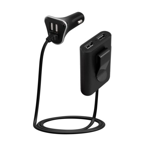 Autós USB gyorstöltő, 4x2,4A, HSO                                                                     SAU96