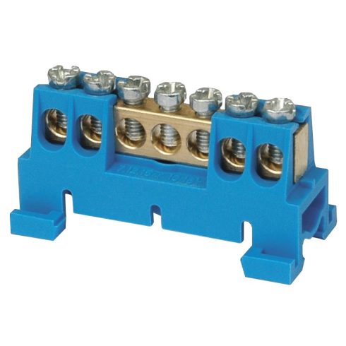 Összekötő sorkapocs, 7 hüvelykapocs, kék, 61A, 660V                                                   SEZ7N