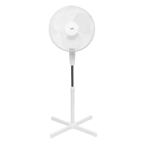 Állóventilátor, 45W, 40 cm lapátátmérő, 3 sebesség, oszcillálás, állítható fejdőlésszög, fehér, HSO   SF40WH