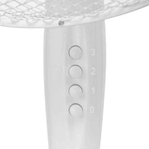 Állóventilátor, 45W, 40 cm lapátátmérő, 3 sebesség, oszcillálás, állítható fejdőlésszög, fehér, HSO   SF40WH