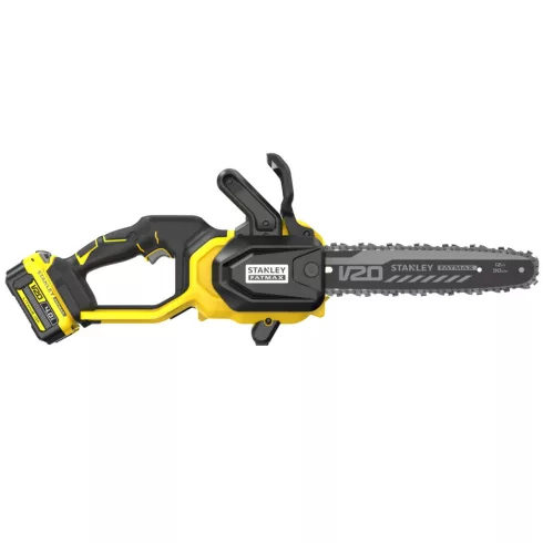 18V STANLEY FATMAX V20 szénkefe nélküli láncfűrész 12''/30 cm, akkuval                                SFMCCS730M1-Q