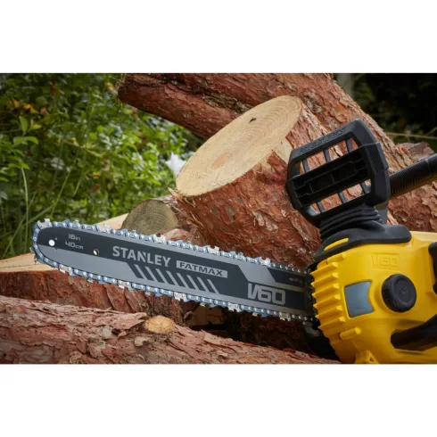STANLEY FATMAX 54 voltos V60 akkumulátoros láncfűrész, 40 cm                                          SFMCCSB664B-X