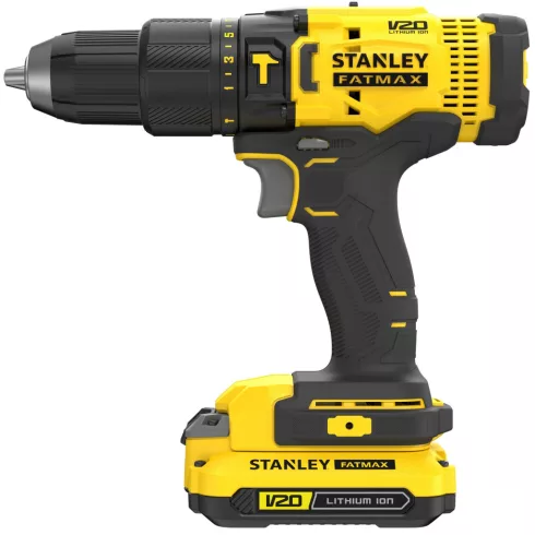 STANLEY FATMAX 18 Volt-os V20 akkumulátoros ütvefúró/csavarozó, 2 x 1,5 Ah akkuval, hordtáskában      SFMCD711C2S-Q