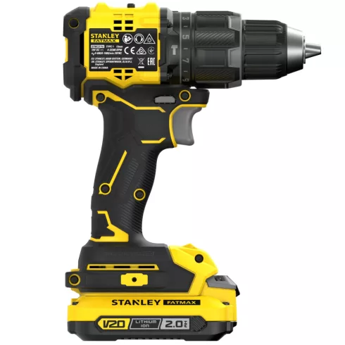 STANLEY FATMAX V20 kefementes ütvefúró-csavarozó,1x2Ah akkuval,töltővel,100db-os készlettel,hordtásk  SFMCD716D1A-Q