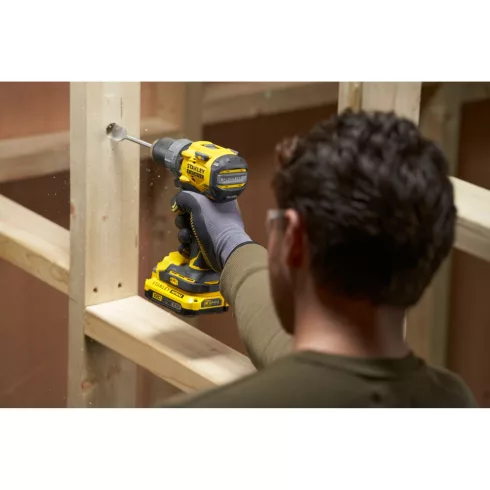 STANLEY FATMAX V20 kefementes fúró-csavarozó, 2x2Ah akkuval, töltővel, 2000ford/perc, 80Nm, ProStack  SFMCD725D2T-Q