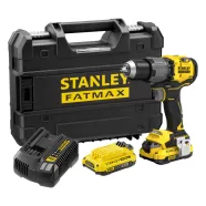   STANLEY FATMAX V20 kefementes ütvefúró-csavarozó,2x2Ah akkuval,töltővel,2000ford/perc,80Nm,ProStack   SFMCD726D2T-Q