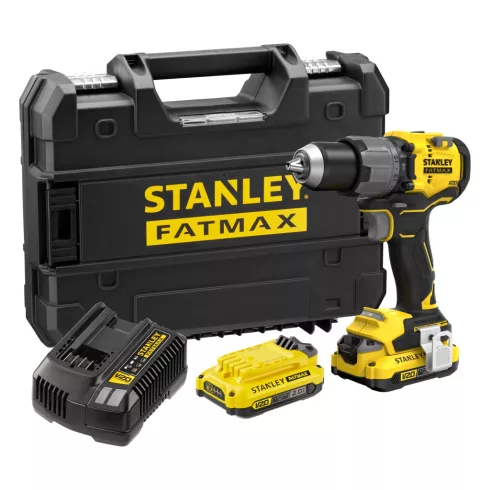 STANLEY FATMAX V20 kefementes ütvefúró-csavarozó,2x2Ah akkuval,töltővel,2000ford/perc,80Nm,ProStack   SFMCD726D2T-Q