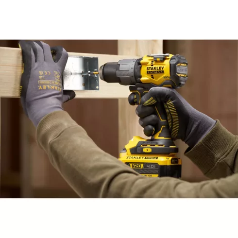 STANLEY FATMAX V20 kefementes ütvefúró-csavarozó,2x2Ah akkuval,töltővel,2000ford/perc,80Nm,ProStack   SFMCD726D2T-Q