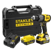   STANLEY FATMAX V20 kefementes ütvefúró-csavarozó,2x4Ah akkuval,töltővel,2000ford/perc,80Nm,ProStack   SFMCD726M2T-Q
