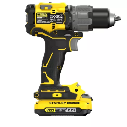 STANLEY FATMAX V20 kefementes ütvefúró-csavarozó,2x4Ah akkuval,töltővel,2000ford/perc,80Nm,ProStack   SFMCD726M2T-Q