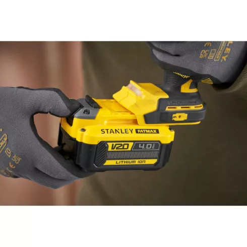 STANLEY FATMAX V20 kefementes ütvefúró-csavarozó,2x4Ah akkuval,töltővel,2000ford/perc,80Nm,ProStack   SFMCD726M2T-Q