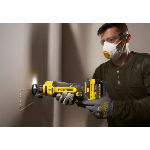 STANLEY FATMAX 18 Volt-os V20 vezeték nélküli gipszkarton vágó, akkumulátor nélkül                    SFMCE200B-XJ